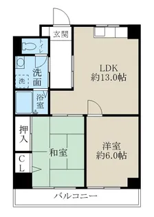 ロイヤル上大川前【6階】の間取り
