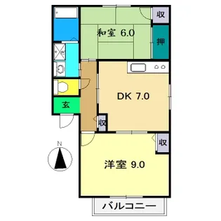 ハイツフォーシーズン C【2階】の間取り
