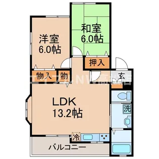 スクエアータウン【2階】の間取り