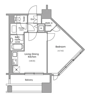 レジディア市ヶ谷【11階】の間取り