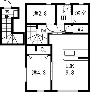 TX前沢 B【2階】の間取り