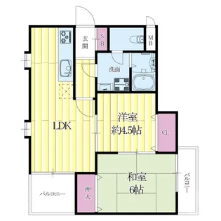 三井マンション【2階】の間取り