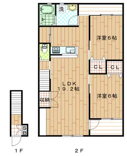 グランカーサS【2階】の間取り