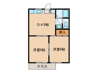 プレジ-ル大和【1階】の間取り