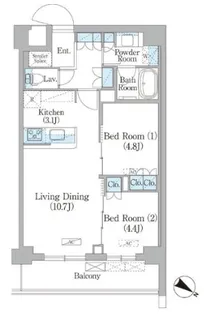 NIIYA平和台【3階】の間取り