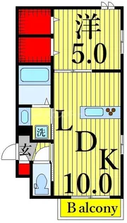 フォルビート北千住弐番館【4階】の間取り
