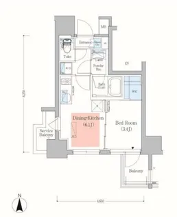 アーバネックス深川木場【14階】の間取り