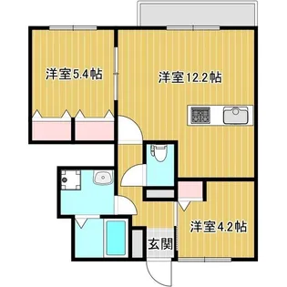 エルメゾンロイヤル【2階】の間取り