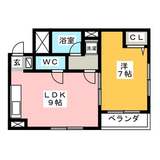 CASA 蒼【3階】の間取り