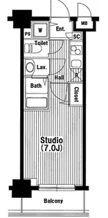 グランド・ガーラ池袋【4階】の間取り