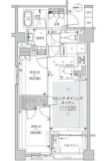 パークホームズ等々力八丁目【1階】の間取り