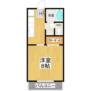 サンライフ中島A棟【2階】の間取り