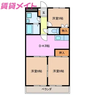 プレミアムレジデンス鈴鹿A棟【1階】の間取り