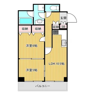 ハイリードセイフウ【6階】の間取り