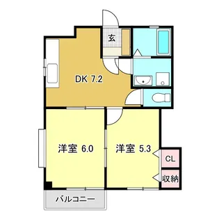 コーポはやし【3階】の間取り