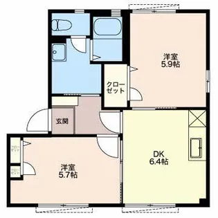 SUNMALL DAIBA C【1階】の間取り