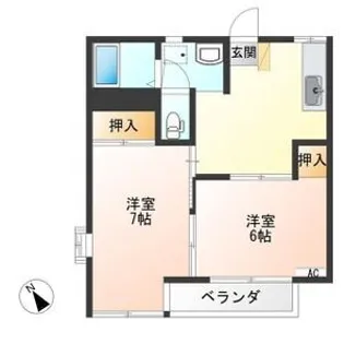 JOYコーポ【2階】の間取り