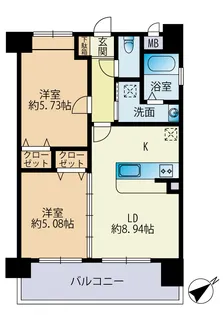 ラシュール・イン東比恵【4階】の間取り