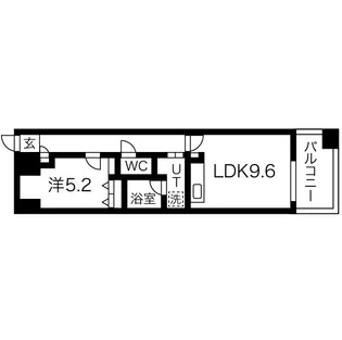 アレクシード晩翠通【9階】の間取り