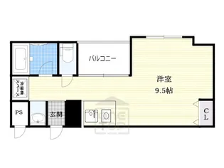 フレアコート北浜【8階】の間取り