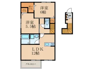ヴェルドミール【2階】の間取り