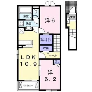 メゾン クラージュA【2階】の間取り