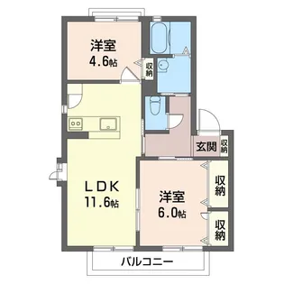 グランガルデ E【2階】の間取り
