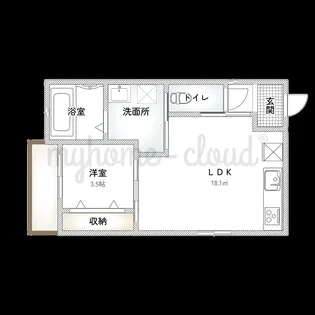 岩伸リバーコート住吉【2階】の間取り