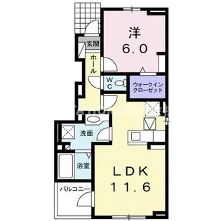 ラポール B【1階】の間取り