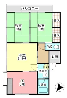 飛鳥第2ハイツ【2階】の間取り