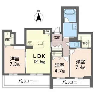 シャーメゾン大龍I棟【3階】の間取り