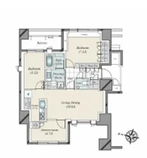 グランドメゾン白金高輪パークフロント【5階】の間取り