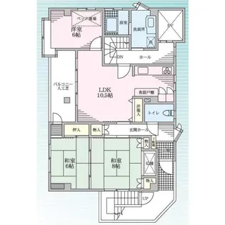 リバーストーン【4階】の間取り