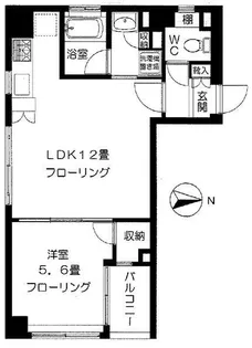 ベレッツァ・トーレ【5階】の間取り