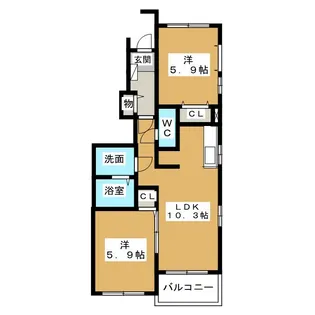 マグノリア Y・M II【1階】の間取り