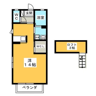 エスポワール下奈良【2階】の間取り