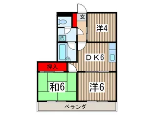 ヒルサイドテラス【4階】の間取り