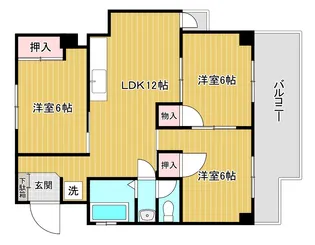カレッツァ桑野【4階】の間取り