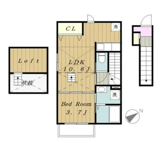 フラン コリーヌ【2階】の間取り