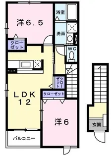 パッサーレB【2階】の間取り