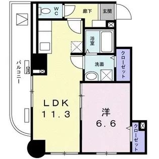 菊水レジデンス綱島II【6階】の間取り