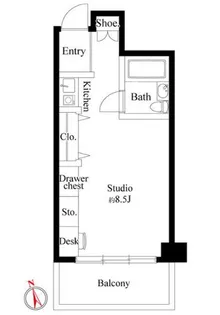 クレセントコート川崎【4階】の間取り