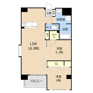 GLC新大江【7階】の間取り