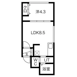 ラフィーネ円山公園・煌【2階】の間取り