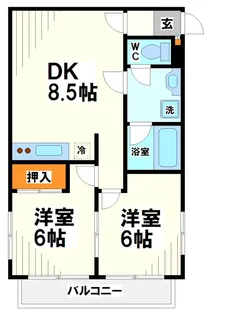 クリオコート西府II【1階】の間取り