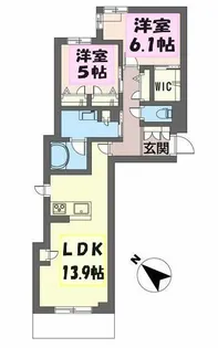 クアドリフォリオ浦和美園【1階】の間取り