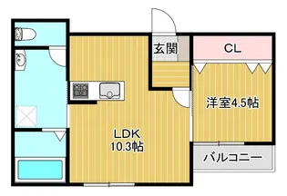 リーブス大橋【2階】の間取り