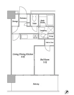 プラザタワー勝どき【27階】の間取り