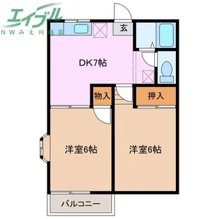 マリオ豊田A【2階】の間取り