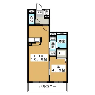 オランジェ白山【2階】の間取り